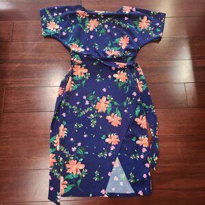 Kensington Navy Floral Midi Dress